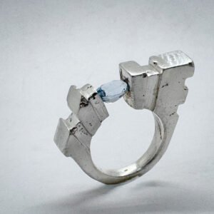 Anillo Almas Suspendidas Agua Marina