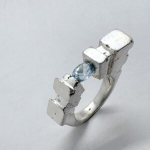 Anillo Almas Suspendidas Agua Marina